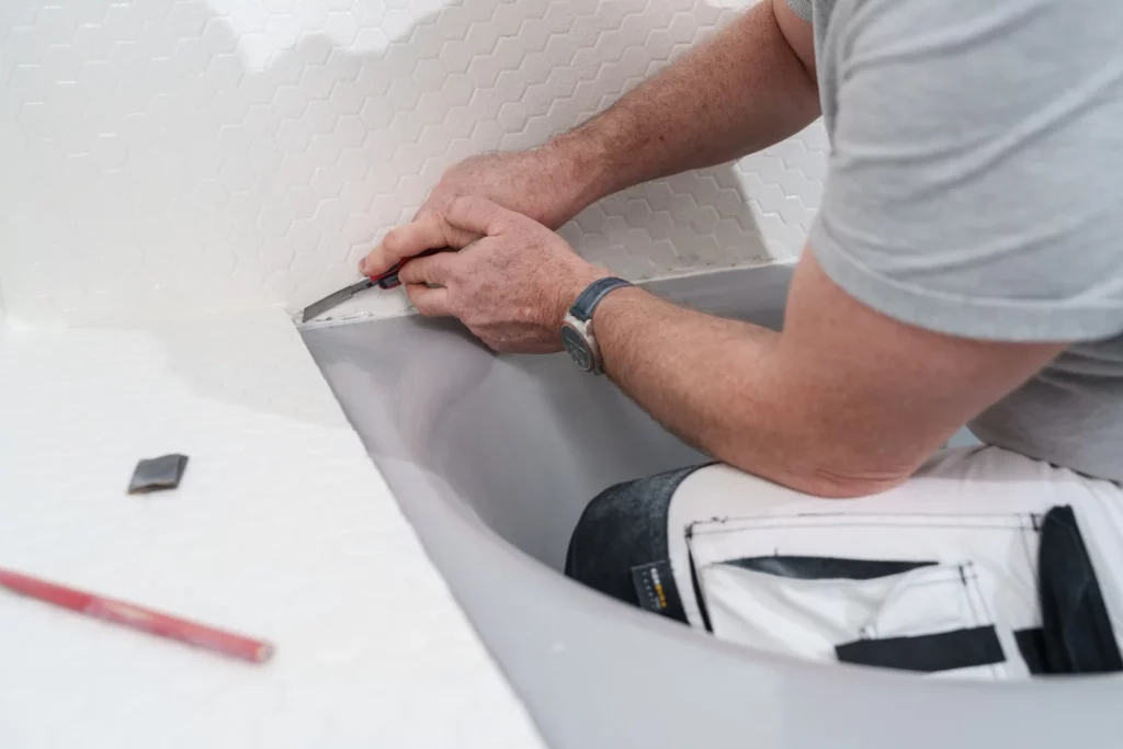 remplacement du joint d'étanchéité silicone